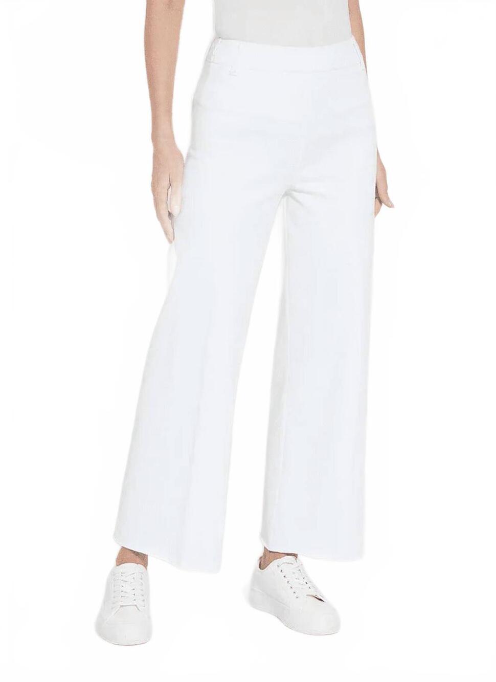 NEW LYSSE women's erin wide leg denim pants in white